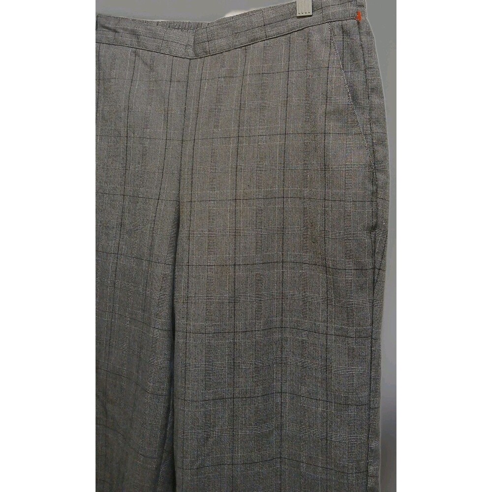 Gray Plaid Pull-On Pants Women’s Petite 8P Alfred Dunner Stretch Waist - Picture 4 of 6